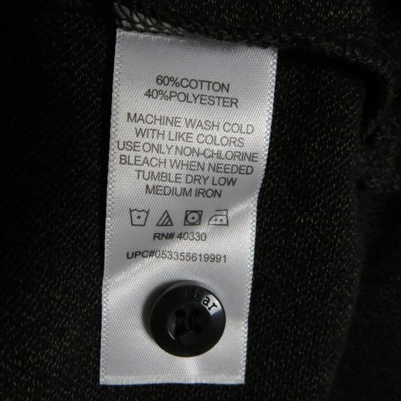 Haggar* Men's Long Sleeve 1/4 Button Pullover Sweater~ Size 4XB (Copper‎ Black) - Picture 7 of 11